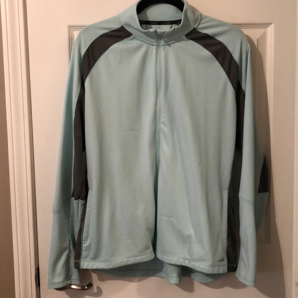 Women’s Zip Up Mint and Grey Athletic Jacket